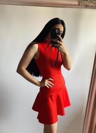 Червона сукня міні, червоне плаття h&m3 фото