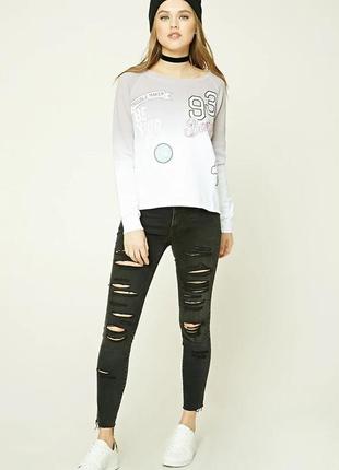 Стильний світшот з патчами forever21 - s, оверсайз