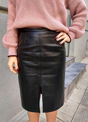 Стильная юбка из кож.зама