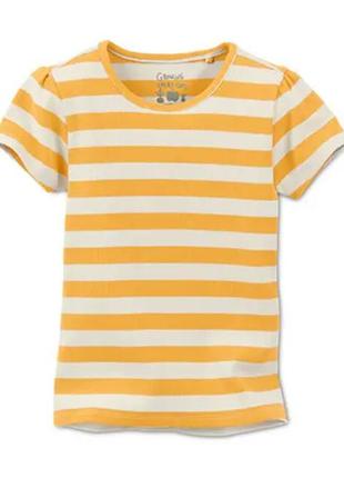 Удобная хлопковая детская футболка в полоску от tcm tchibo (чибо), нитечка, 98-104 см2 фото