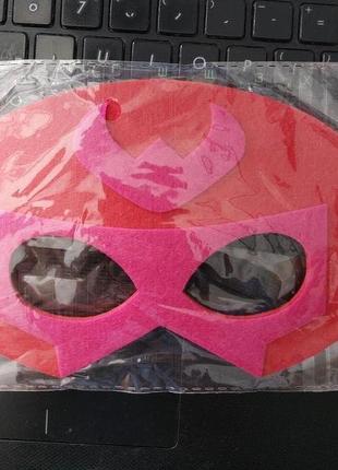 Маска карнавальная для мальчика красная, размер маски 17*11см1 фото