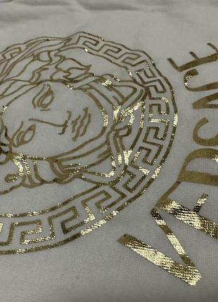 Стильный боди versace, боди майка, боди, белый боди