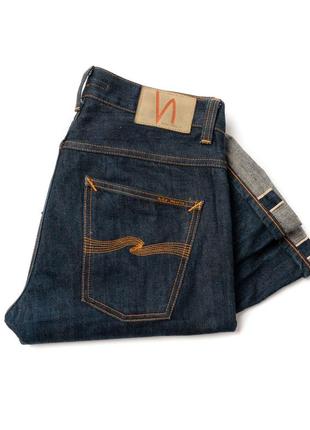 Nudie jeans co grim tim dry selvage мужские джинсы