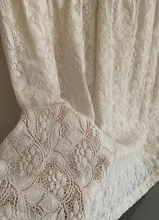 Трикотажный сарафан из кружева мягкого молочного размера s