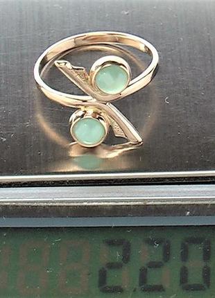 Кольцо перстень золото ссср 583 проба 2,20 грамма размер 17 камень хризолраз6 фото