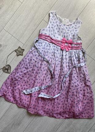 Детское хлопковое платье 11 лет