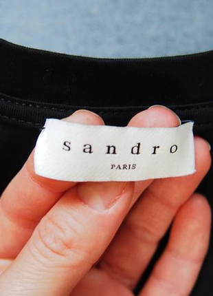 Чорна футболка з прошвою sandro paris the kooples франція преміум якість6 фото