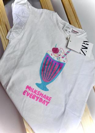 Детская футболка zara для девочек
