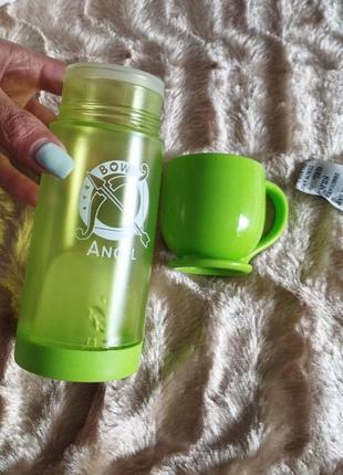 Пляшка пластикова із заварником для ягід green tea 350 мл4 фото