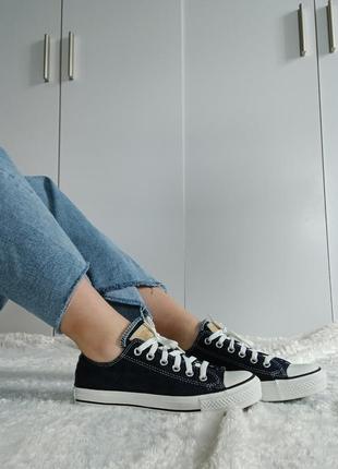 Низькі джинсові кеди converse1 фото