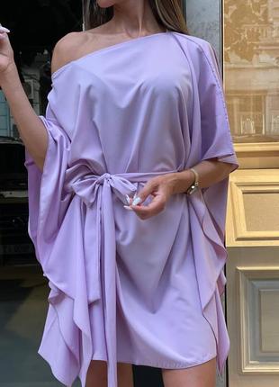 Стильное классическое классное красивое хорошенькое удобное модное трендовое простое платье суфта лаванда розовое пудра