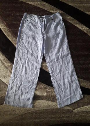 Итальянские льняные брюки кюлоты armani jeans1 фото