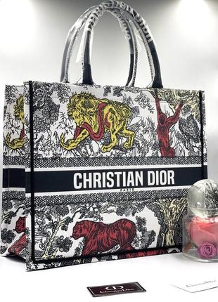 Женская сумка шоппер с стиле christian dior