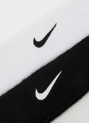Чорна пов'язка на голову nike headband original kappa