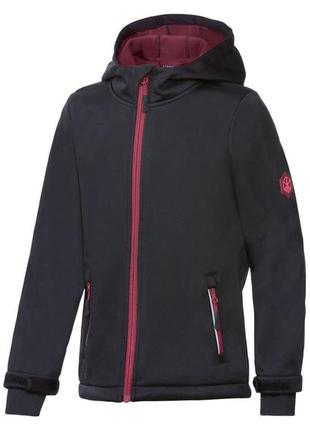 Ветровка softshell / софтшелл для девочки crivit 358145 122-128 см (6-8 years) черный