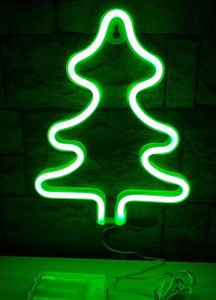 Неоновый светильник елка