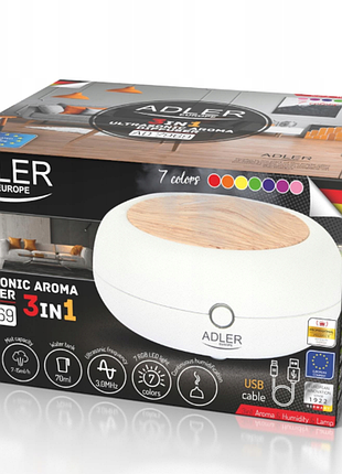 Ультразвуковой увлажнитель воздуха adler ad 7969 7 м³/ч 5 вт белый