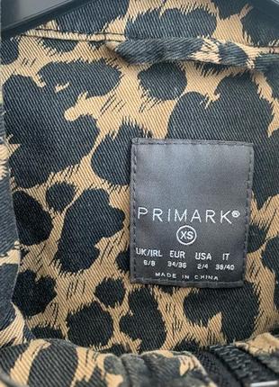 Ветровка легкая куртка размер s, primark леопардовый принт8 фото