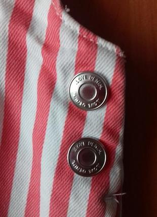 Полосатый джинсовый сарафан для девочки 2-3 лет.