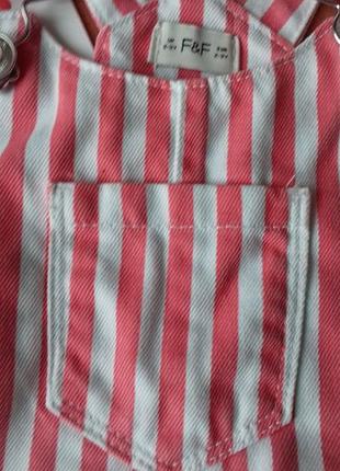 Полосатый джинсовый сарафан для девочки 2-3 лет.