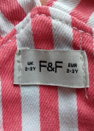 Полосатый джинсовый сарафан для девочки 2-3 лет.