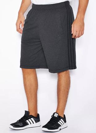 Мужские серые спортивные повседневные тренировочные шорты adidas essentials адидас. размер s m1 фото