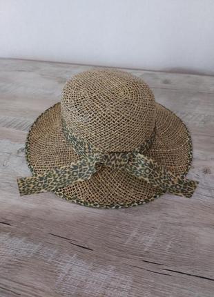 Капелюх соломяний  з бантіком, літня шляпа, панама2 фото