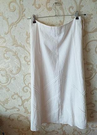 Летняя женская юбка (лен+вискоза)2 фото