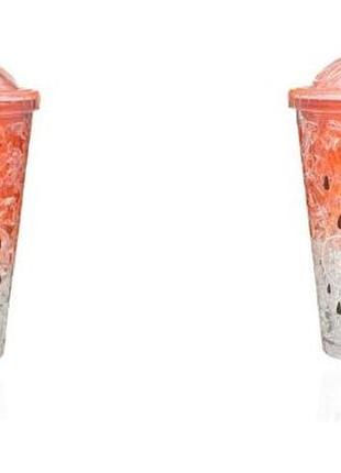 Хіт сезону!стакан пластиковий з гелевим охолоджувачем 450 мл!саме те,що потрібно в спекотні дні)