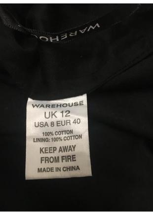 Черная  хлопковая  ярусная длинная  warehouse юбка вышивка5 фото