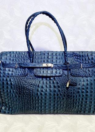 Крута шкіряна дорожня сумка в стилі гермес