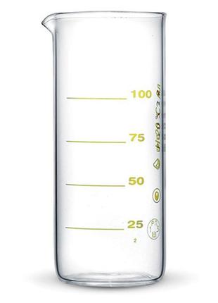 Мензурка (мерный стакан) 100 мл (шкала 25 мл) стеклянный гост 1770-74