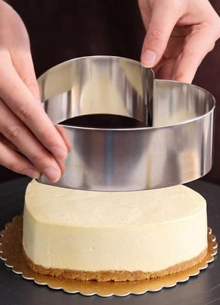 Набор металлических форм для десертов, пирожных теста (выкладки/вырубки) в форме сердец5 фото