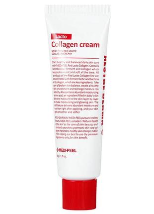 Укрепляющий крем с коллагеном и лактобактериями medi-peel red lacto collagen cream1 фото