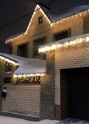 Новорічна зовнішня світлодіодна гірлянда дощ «бахрома вулична» 120 led ys-uk002 3x0.5м...