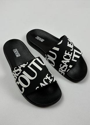 Шлепанцы женские versace jeans couture черный 786529