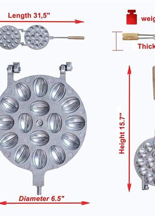 Горішниця форма для випічки горішків на 16 половинок горіхів2 фото