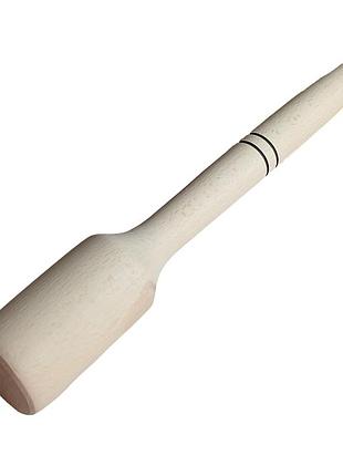 Макогон толкушка картофелемялка фигурная маленькая деревянная 20 см