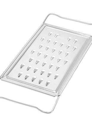 Терка плоская крупная для овощей, корнеплодов (свеклы) и фруктов из оцинкованной стали