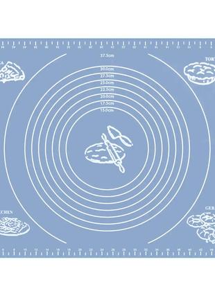 Силиконовый кондитерский коврик для раскатки теста 40x50 см2 фото