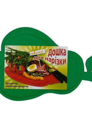 Доска разделочная пластиковая для нарезки мяса, рыбы, овощей и фруктов в форме груши (280х190 мм)1 фото