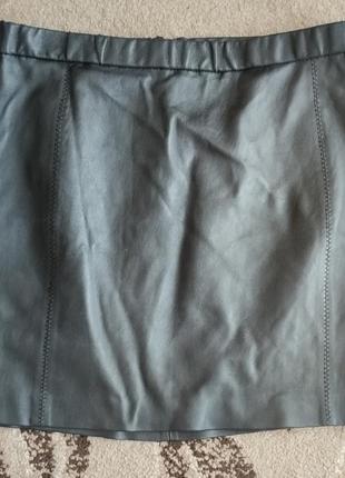 Mango suit кожаная юбка юбка мини2 фото