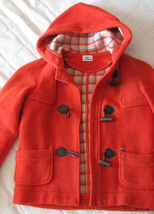 Пальто с капюшоном lacoste