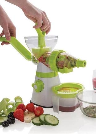 Соковижималка cоковитискач ручний шнековий багатофункціональний guoyuan xd design manual slow juicer1 фото