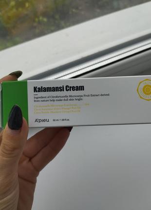 Осветляющий крем для лица a'pieu kalamansi cream с экстрактом каламанси, 50 мл