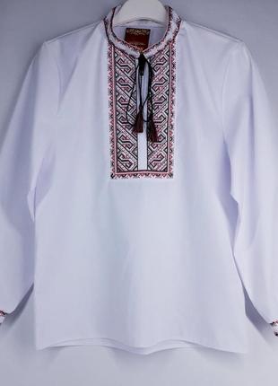 Вишиванка дитяча для хлопчика vitex 99996630 98-158см білий з червоним