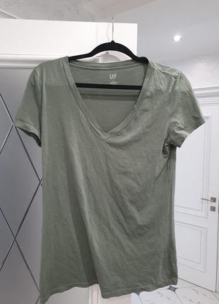 Базова футболка оригінал gap у кольорі хакі