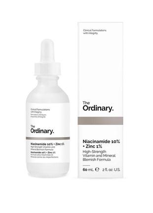 60 мл сыворотка для лица с ниацинамидом и цинком the ordinary niacinamide 10% + zinc pca 1%, 60 мл1 фото