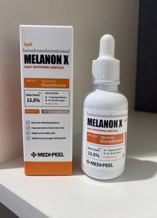 Легкая осветляющая ампула medi-peel melanon x ampoule light