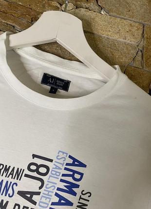 Футболка белая, футболка, футболка армани, футболка armani3 фото